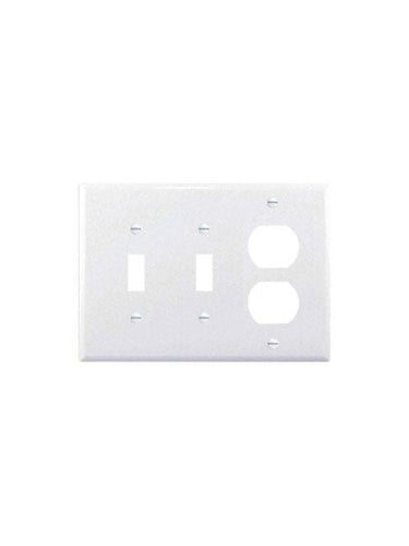 Eaton Cooper Wiring Devices PJ28W 3-Gang White Polycarbonate Medium Combination Wallplate