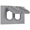 Weatherproof Outlet Flip Cover, Single-Gang, Horizontal, Gray