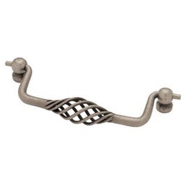 Cabinet Pull, Birdcage Bail Handle, Pewter, 5-1/16-In.