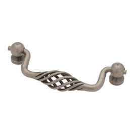 Cabinet Pull, Birdcage Bail, Pewter, 3.75-In.
