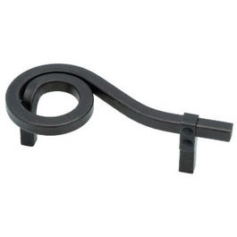 Cabinet Pull, Iron Craft Swirl, Wrought Iron, 3.5-In.