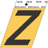 Address Letters, Z, Black/Gold Aluminum, Adhesive, 3.5-In.