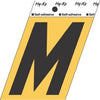 Address Letters, M, Black/Gold Aluminum, Adhesive, 3.5-In.