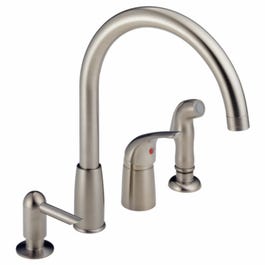 Kitchen Faucet, Single Lever With Side Spray, Stainless
