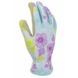 Planter Garden Gloves, Synthetic Leather Palm, Spandex, Women's Medium