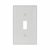 Eaton Cooper Wiring Toggle Wallplate, White 1 Gang