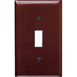 Wall Plate, Single Toggle, Urea, Brown