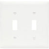 White 2-Toggle Nylon Wall Plate