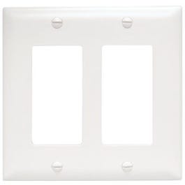 Wall Plate, 2 Decorator Opening, Urea, White