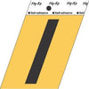 Address Letters, I, Black/Gold Aluminum, Adhesive, 3.5-In.