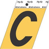 Address Letters, C, Black/Gold Aluminum, Adhesive, 3.5-In.