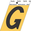 Address Letters, G, Black/Gold Aluminum, Adhesive, 3.5-In.
