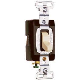 Toggle Switch, SP, Grounding, Ivory, 120/277-Volt, 20-Amp