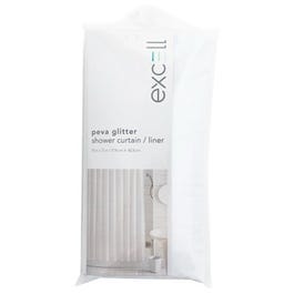 Shower Curtain, Anti-Mildew PEVA, White Glitter, 70 x 72-In.
