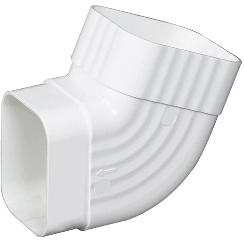 Amerimax 2 In. x 3 In. White Vinyl Side B Elbow