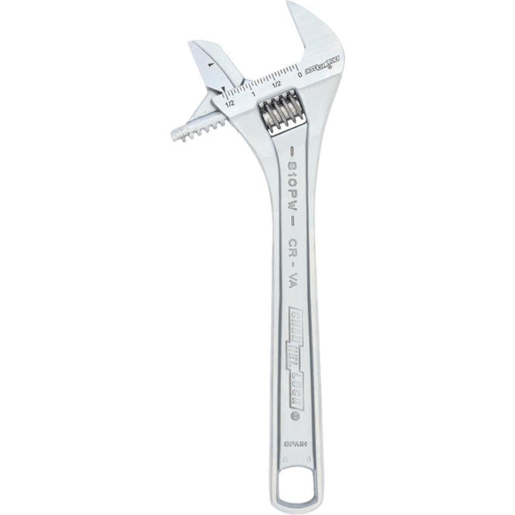 Channellock 10 In. Steel Adjustable Pipe Wrench with Extra Wide Reversible Jaw