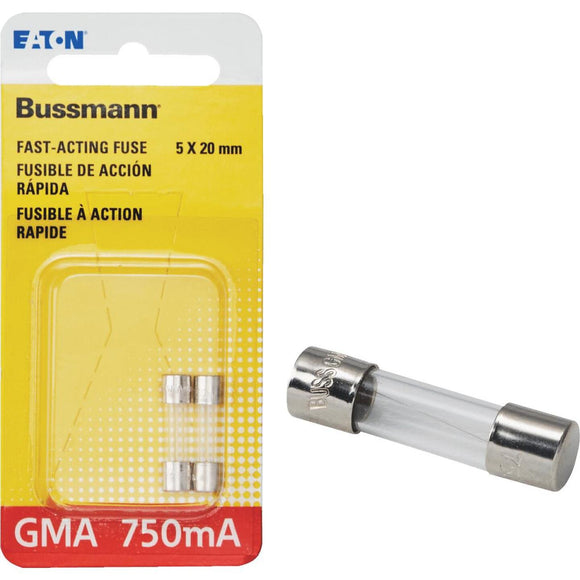 Bussmann 750A GMA Glass Tube Electronic Fuse (2-Pack)