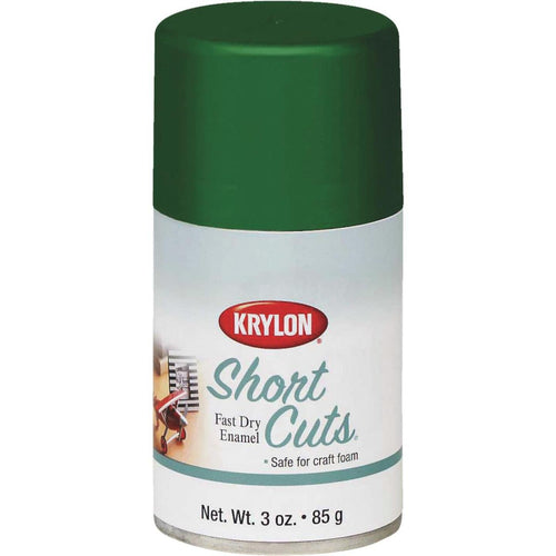 Krylon Short Cuts 3 Oz. High-Gloss Enamel Spray Paint, Leaf Green