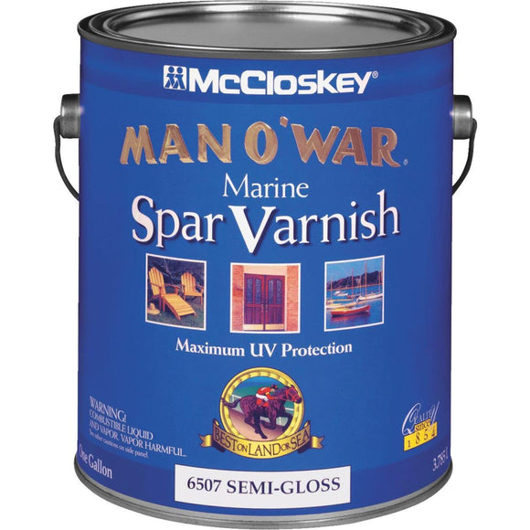 McCloskey Man O'War VOC Semi-Gloss Spar Interior & Exterior Varnish, Gallon