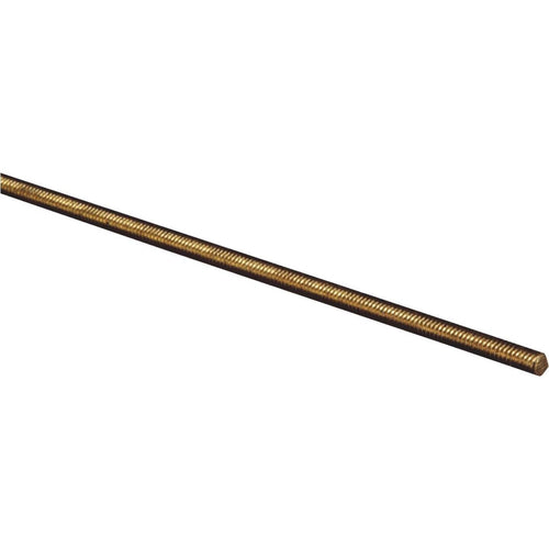 HILLMAN Steelworks #8 1 Ft. Solid Brass Threaded Rod