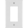 Leviton Decora 1-Gang Thermoplastic Nylon Mid-Way Rocker Wall Plate, White