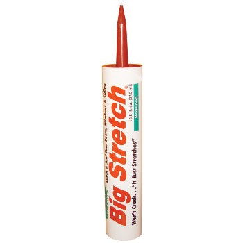 Sashco 10012 Big Stretch Acrylic Rubber Sealant, Redwood ~ 10.5 oz