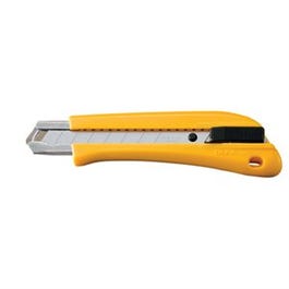 Utility Knife, Curved, Rubber Handle, 18mm