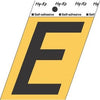 Address Letters, E, Black/Gold Aluminum, Adhesive, 3.5-In.