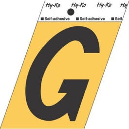 Address Letters, G, Black/Gold Aluminum, Adhesive, 3.5-In.