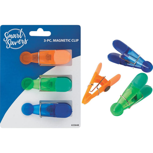 Smart Savers 3-1/4 In. x 8 In. Plastic Giant Bag Clip (3-Pack)