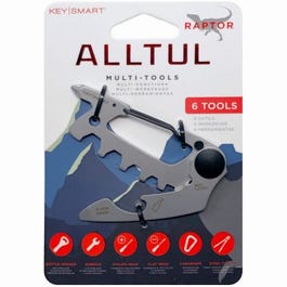 AllTul Mutlitool, Raptor Key, Stainless Steel, 6 Tools in 1