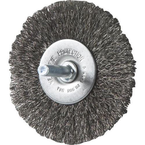 Weiler Vortec 3 In. Crimped, Fine Drill-Mounted Wire Brush