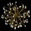 Holiday Bright Lights 16 Warm White Twinkle 96L Shimmering Sphere in Matte Gold