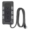 GE 9-Outlet 8ft. Surge Protector with Adapter-Spaced Outlets Black