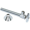 Chrome Angle Sweat Stop Valve, 5/8 x 3/8-In.  With 5 Sweat Extension