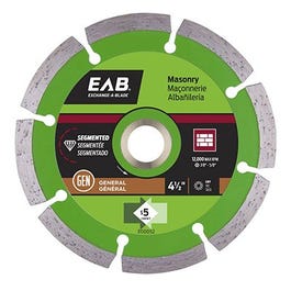 Diamond Saw Blade, Segmented Rim, 4-1/2-In.