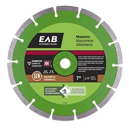 Diamond Saw Blade, Segmented Rim, 7-In.
