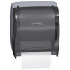 In-Sight Lev-R-Matic Towel Roll Dispenser, Smoke Gray, Plastic